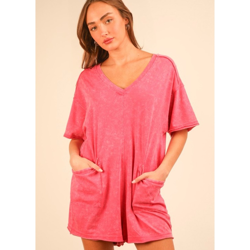 🎉 JUST ARRIVED 🎉 Mineral Washed Oversized Romper
